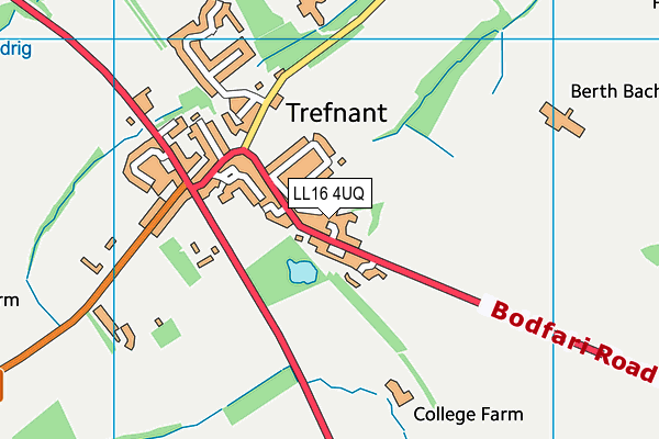 LL16 4UQ map - OS VectorMap District (Ordnance Survey) LL16 4UQ map - OS VectorMap District (Ordnance Survey)