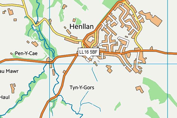 LL16 5BF map - OS VectorMap District (Ordnance Survey) LL16 5BF map - OS VectorMap District (Ordnance Survey)