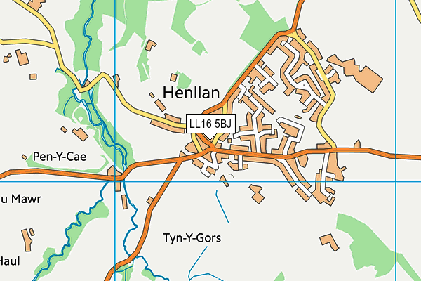LL16 5BJ map - OS VectorMap District (Ordnance Survey) LL16 5BJ map - OS VectorMap District (Ordnance Survey)