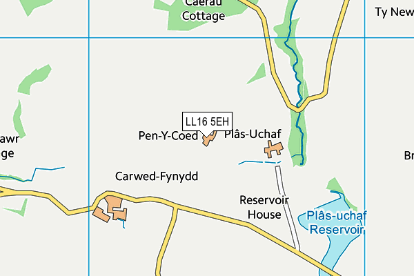 LL16 5EH map - OS VectorMap District (Ordnance Survey) LL16 5EH map - OS VectorMap District (Ordnance Survey)