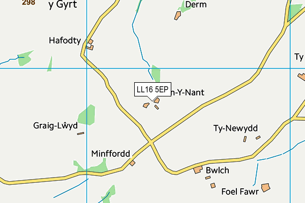 LL16 5EP map - OS VectorMap District (Ordnance Survey) LL16 5EP map - OS VectorMap District (Ordnance Survey)