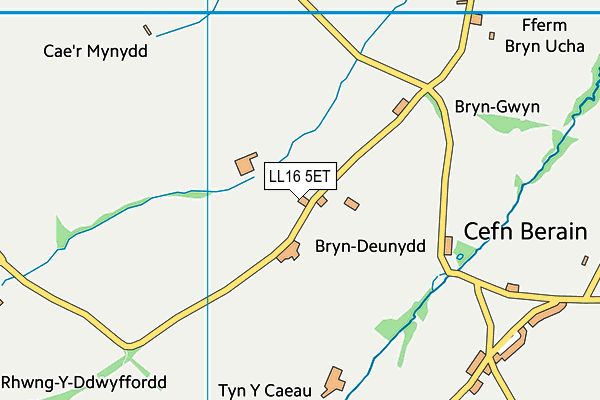 LL16 5ET map - OS VectorMap District (Ordnance Survey) LL16 5ET map - OS VectorMap District (Ordnance Survey)