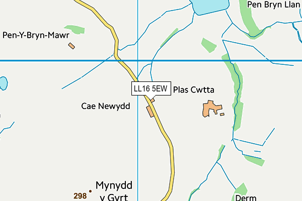 LL16 5EW map - OS VectorMap District (Ordnance Survey) LL16 5EW map - OS VectorMap District (Ordnance Survey)