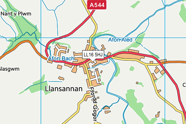 LL16 5HJ map - OS VectorMap District (Ordnance Survey) LL16 5HJ map - OS VectorMap District (Ordnance Survey)