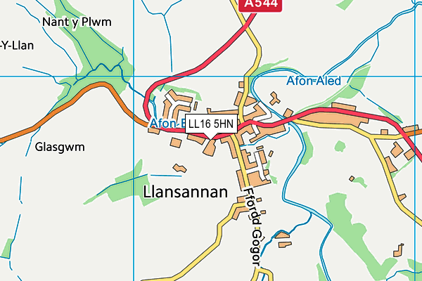 LL16 5HN map - OS VectorMap District (Ordnance Survey)
