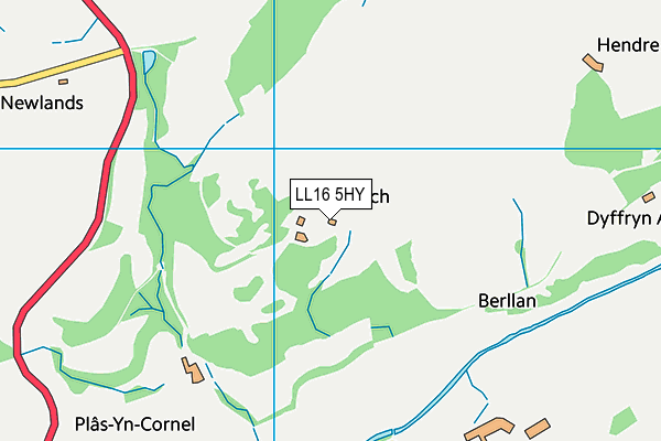 LL16 5HY map - OS VectorMap District (Ordnance Survey) LL16 5HY map - OS VectorMap District (Ordnance Survey)