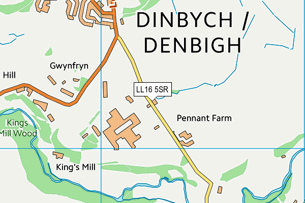 LL16 5SR map - OS VectorMap District (Ordnance Survey) LL16 5SR map - OS VectorMap District (Ordnance Survey)