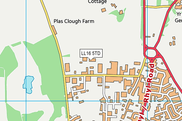 LL16 5TD map - OS VectorMap District (Ordnance Survey) LL16 5TD map - OS VectorMap District (Ordnance Survey)