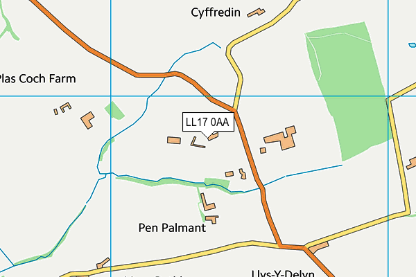LL17 0AA map - OS VectorMap District (Ordnance Survey) LL17 0AA map - OS VectorMap District (Ordnance Survey)