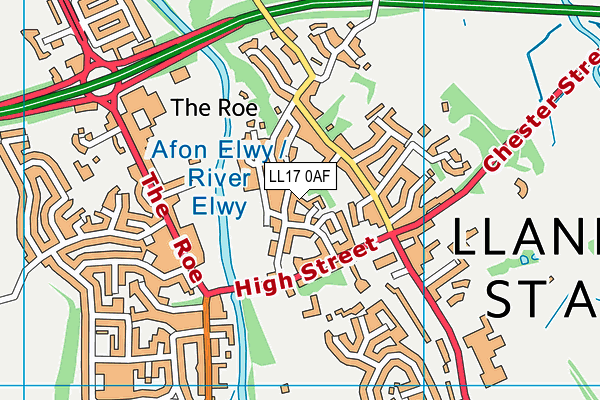 LL17 0AF map - OS VectorMap District (Ordnance Survey) LL17 0AF map - OS VectorMap District (Ordnance Survey)