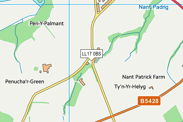 LL17 0BS map - OS VectorMap District (Ordnance Survey) LL17 0BS map - OS VectorMap District (Ordnance Survey)