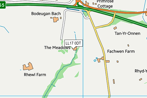 LL17 0DT map - OS VectorMap District (Ordnance Survey) LL17 0DT map - OS VectorMap District (Ordnance Survey)