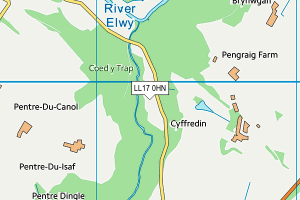 LL17 0HN map - OS VectorMap District (Ordnance Survey) LL17 0HN map - OS VectorMap District (Ordnance Survey)