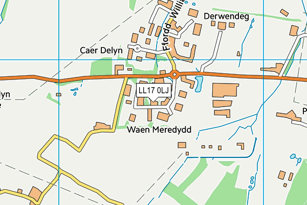 LL17 0LJ map - OS VectorMap District (Ordnance Survey) LL17 0LJ map - OS VectorMap District (Ordnance Survey)