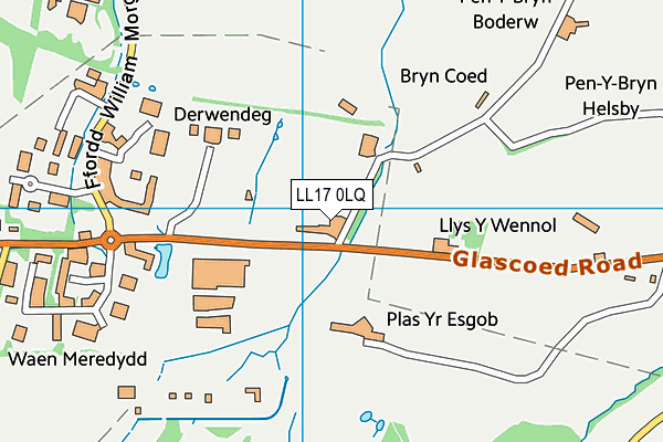 LL17 0LQ map - OS VectorMap District (Ordnance Survey) LL17 0LQ map - OS VectorMap District (Ordnance Survey)