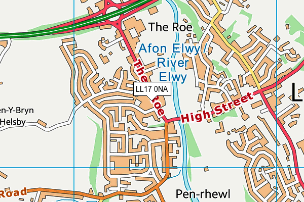 LL17 0NA map - OS VectorMap District (Ordnance Survey)
