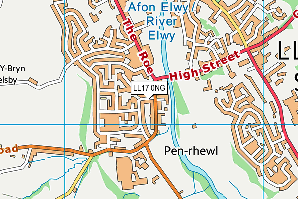 LL17 0NG map - OS VectorMap District (Ordnance Survey) LL17 0NG map - OS VectorMap District (Ordnance Survey)