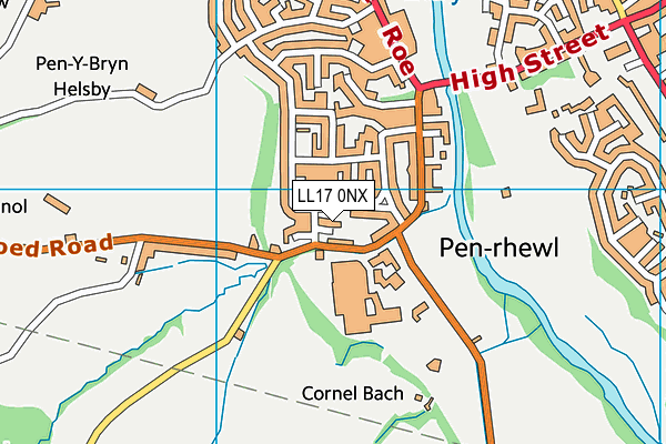 LL17 0NX map - OS VectorMap District (Ordnance Survey) LL17 0NX map - OS VectorMap District (Ordnance Survey)