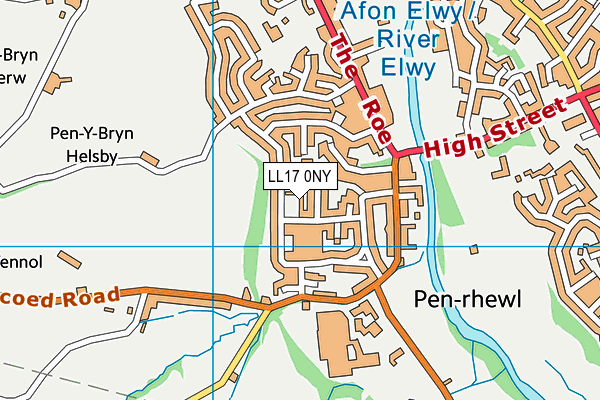 LL17 0NY map - OS VectorMap District (Ordnance Survey) LL17 0NY map - OS VectorMap District (Ordnance Survey)