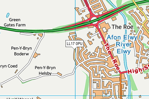LL17 0PU map - OS VectorMap District (Ordnance Survey) LL17 0PU map - OS VectorMap District (Ordnance Survey)