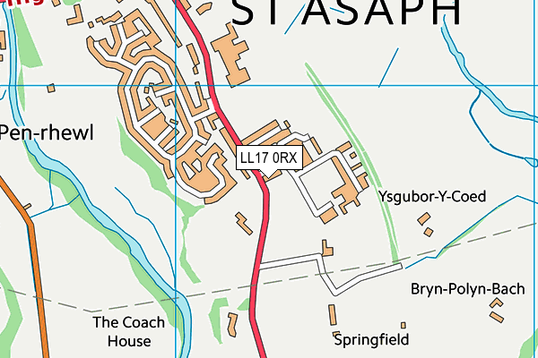 LL17 0RX map - OS VectorMap District (Ordnance Survey) LL17 0RX map - OS VectorMap District (Ordnance Survey)
