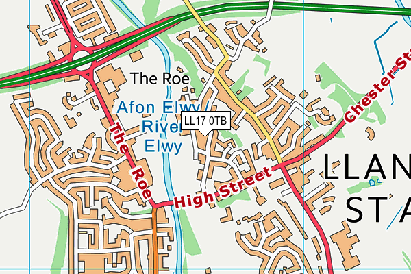 LL17 0TB map - OS VectorMap District (Ordnance Survey) LL17 0TB map - OS VectorMap District (Ordnance Survey)