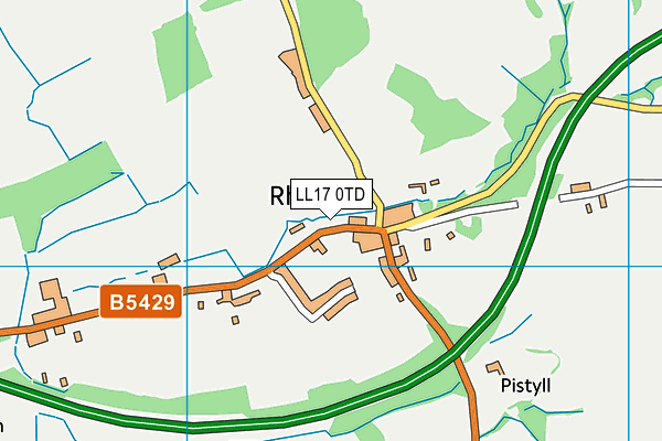 LL17 0TD map - OS VectorMap District (Ordnance Survey) LL17 0TD map - OS VectorMap District (Ordnance Survey)