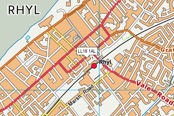 LL18 1AL map - OS VectorMap District (Ordnance Survey) LL18 1AL map - OS VectorMap District (Ordnance Survey)