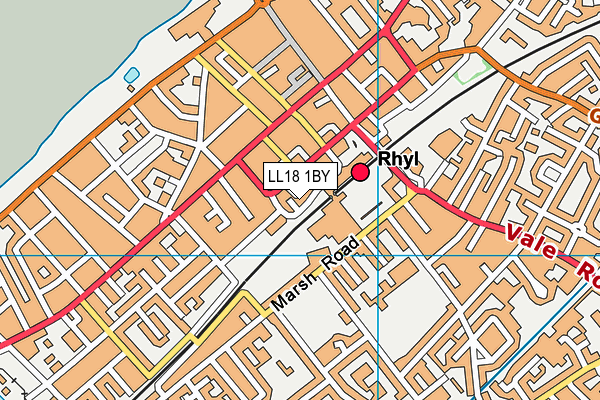 LL18 1BY map - OS VectorMap District (Ordnance Survey) LL18 1BY map - OS VectorMap District (Ordnance Survey)