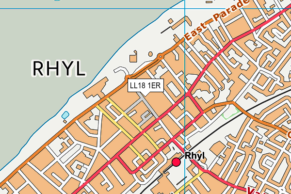 LL18 1ER map - OS VectorMap District (Ordnance Survey) LL18 1ER map - OS VectorMap District (Ordnance Survey)