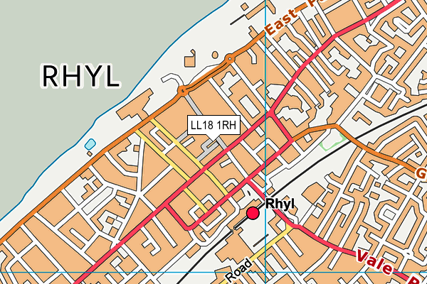 LL18 1RH map - OS VectorMap District (Ordnance Survey) LL18 1RH map - OS VectorMap District (Ordnance Survey)