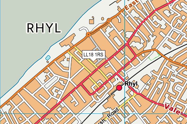 LL18 1RS map - OS VectorMap District (Ordnance Survey) LL18 1RS map - OS VectorMap District (Ordnance Survey)