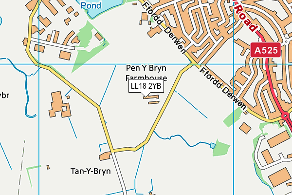 LL18 2YB map - OS VectorMap District (Ordnance Survey) LL18 2YB map - OS VectorMap District (Ordnance Survey)