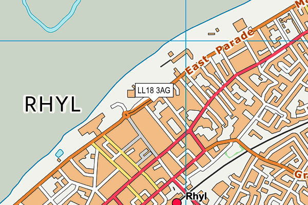 LL18 3AG map - OS VectorMap District (Ordnance Survey) LL18 3AG map - OS VectorMap District (Ordnance Survey)
