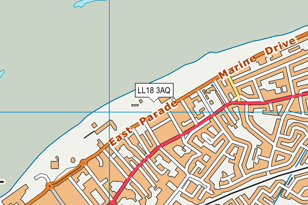 LL18 3AQ map - OS VectorMap District (Ordnance Survey) LL18 3AQ map - OS VectorMap District (Ordnance Survey)