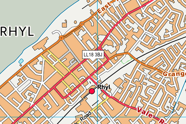 LL18 3BJ map - OS VectorMap District (Ordnance Survey) LL18 3BJ map - OS VectorMap District (Ordnance Survey)