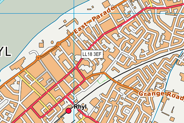 LL18 3EF map - OS VectorMap District (Ordnance Survey) LL18 3EF map - OS VectorMap District (Ordnance Survey)
