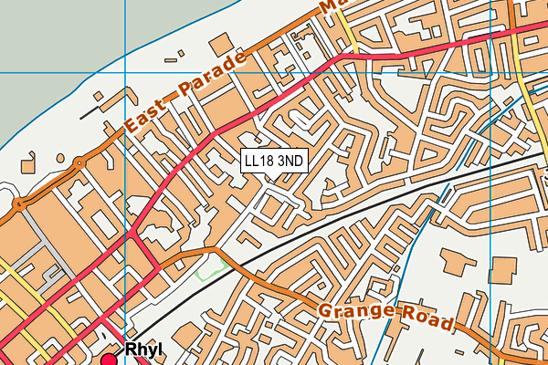 LL18 3ND map - OS VectorMap District (Ordnance Survey) LL18 3ND map - OS VectorMap District (Ordnance Survey)