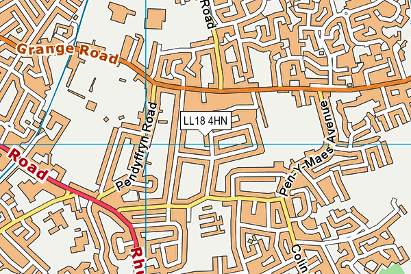 LL18 4HN map - OS VectorMap District (Ordnance Survey) LL18 4HN map - OS VectorMap District (Ordnance Survey)