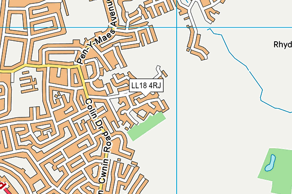 LL18 4RJ map - OS VectorMap District (Ordnance Survey) LL18 4RJ map - OS VectorMap District (Ordnance Survey)
