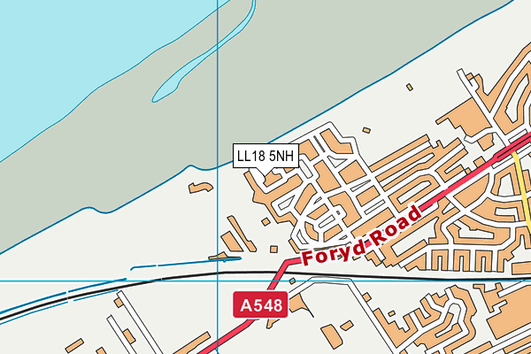 LL18 5NH map - OS VectorMap District (Ordnance Survey) LL18 5NH map - OS VectorMap District (Ordnance Survey)