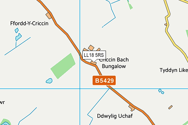 LL18 5RS map - OS VectorMap District (Ordnance Survey) LL18 5RS map - OS VectorMap District (Ordnance Survey)