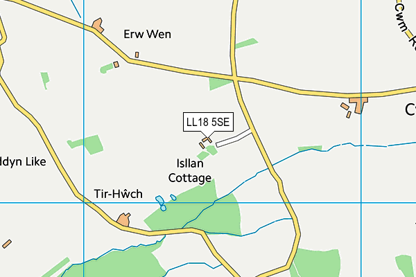 LL18 5SE map - OS VectorMap District (Ordnance Survey) LL18 5SE map - OS VectorMap District (Ordnance Survey)