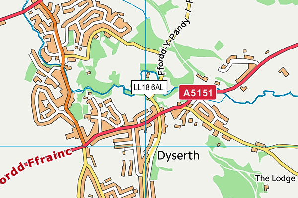 LL18 6AL map - OS VectorMap District (Ordnance Survey) LL18 6AL map - OS VectorMap District (Ordnance Survey)
