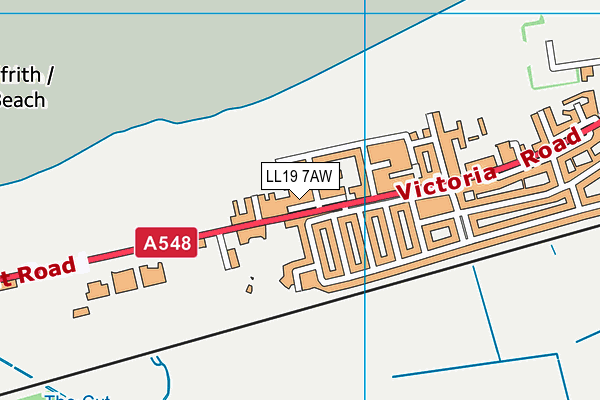 LL19 7AW map - OS VectorMap District (Ordnance Survey) LL19 7AW map - OS VectorMap District (Ordnance Survey)
