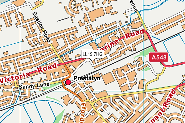LL19 7HG map - OS VectorMap District (Ordnance Survey)