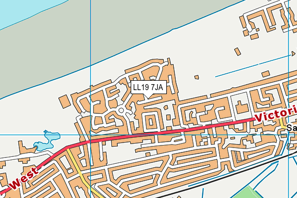 LL19 7JA map - OS VectorMap District (Ordnance Survey) LL19 7JA map - OS VectorMap District (Ordnance Survey)