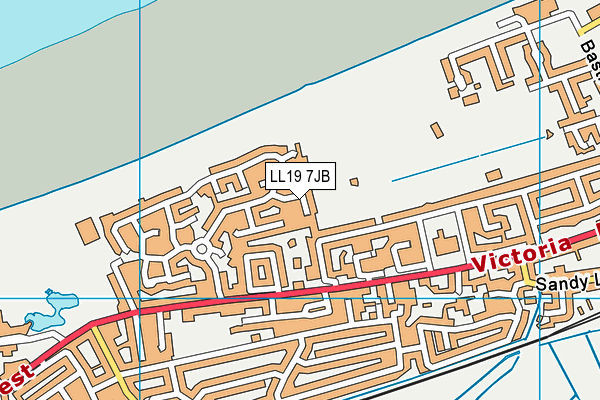 LL19 7JB map - OS VectorMap District (Ordnance Survey) LL19 7JB map - OS VectorMap District (Ordnance Survey)