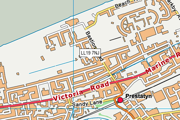 LL19 7NJ map - OS VectorMap District (Ordnance Survey) LL19 7NJ map - OS VectorMap District (Ordnance Survey)