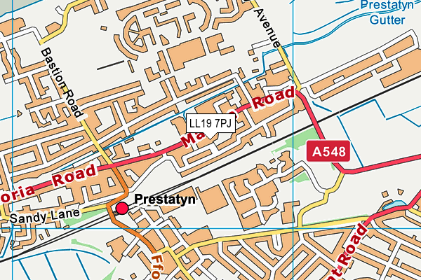 LL19 7PJ map - OS VectorMap District (Ordnance Survey) LL19 7PJ map - OS VectorMap District (Ordnance Survey)